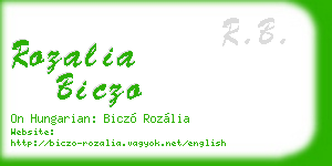 rozalia biczo business card